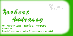norbert andrassy business card