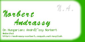 norbert andrassy business card